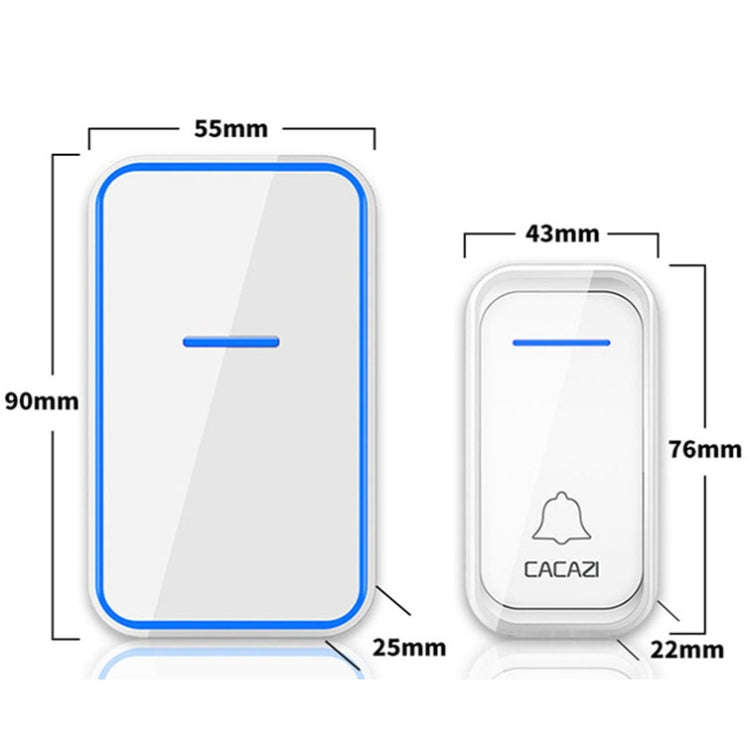 CACAZI Home Smart Digital Wireless Doorbell Remote Electronic Doorbell Elderly Pager, Style: EU P...