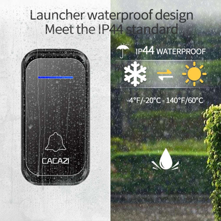 CACAZI Home Smart Digital Wireless Doorbell Remote Electronic Doorbell Elderly Pager, Style: US P...