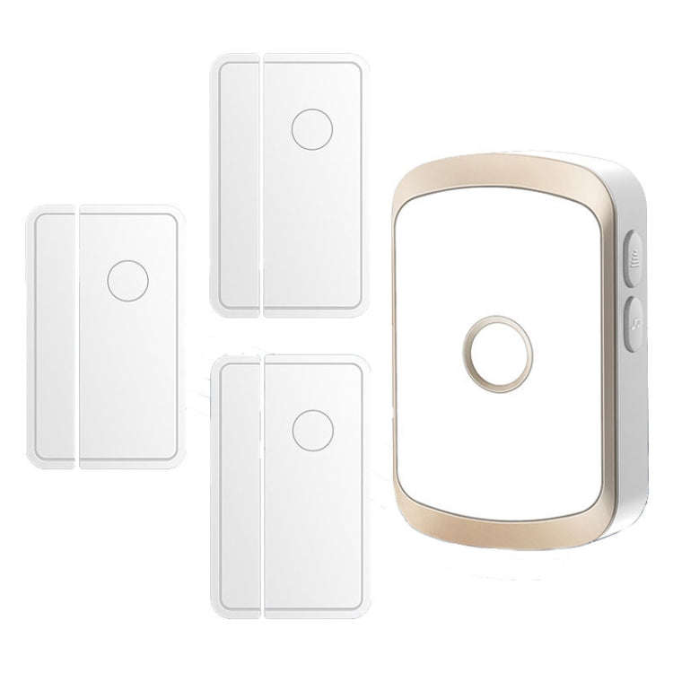 CACAZI M20 1 For 3 Split Type Door Opening Sensor Reminder Smart Wireless Doorbell Alarm, Style: ...