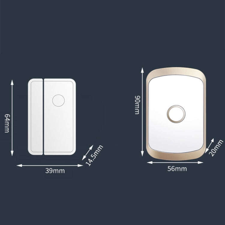 CACAZI M20 1 For 3 Split Type Door Opening Sensor Reminder Smart Wireless Doorbell Alarm, Style: ...