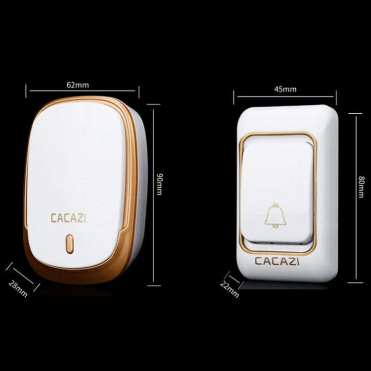 CACAZI Smart Waterproof Music Wireless Doorbell Multifunctional Pager, Style: UK Plug(Silver)