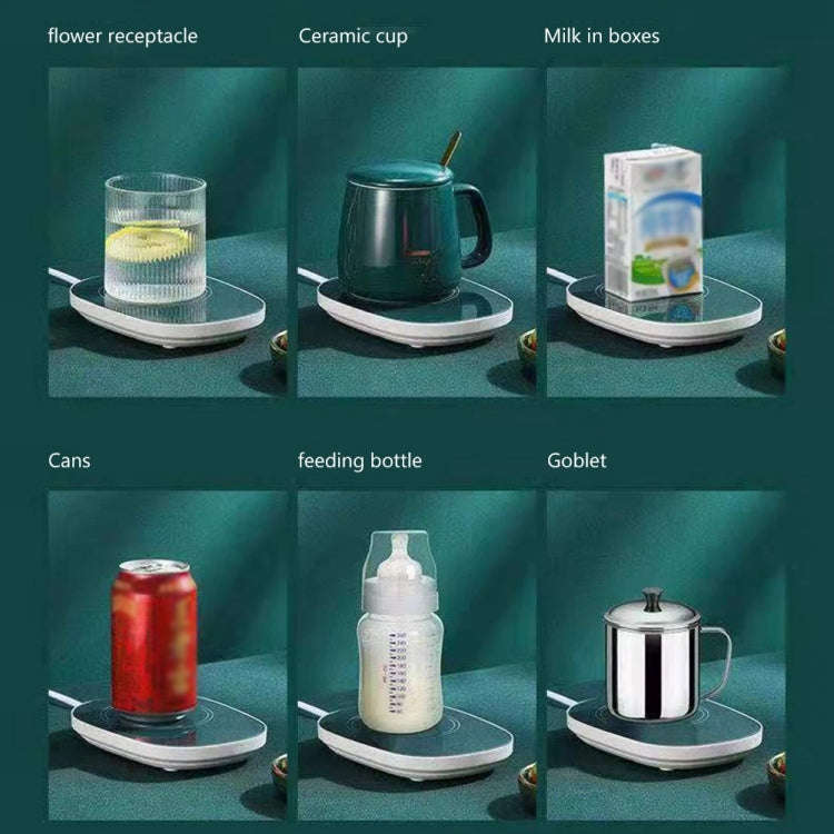 Constant Temperature Heating Smart Ceramic Coffee Cup Set, Style: USB Plug(Red+Gift Box)
