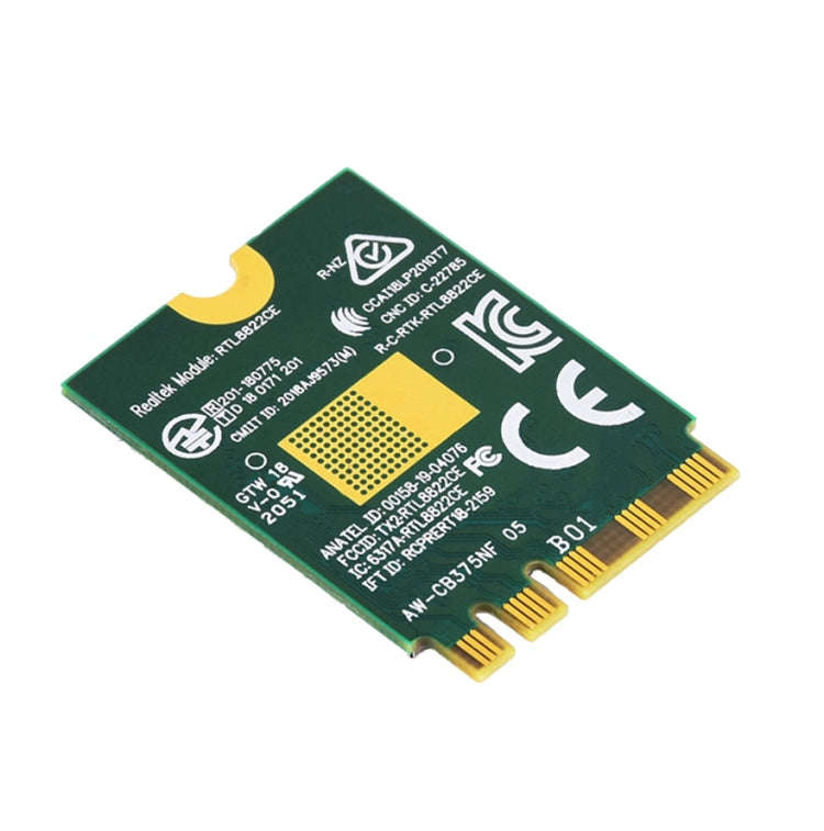 Waveshare 24780 AW-CB375NF 2.4G/5GHz Dual-Band WiFi 5 Wireless NIC, RTL8822CE-CG Core, Supports BLE