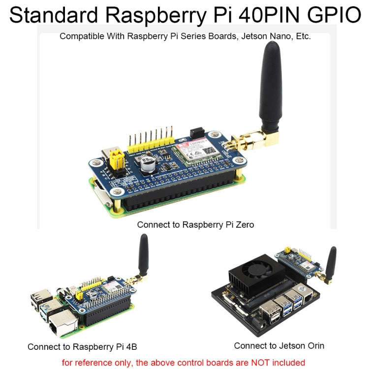 Waveshare 25349 SIM7028 NB-IoT HAT For Raspberry Pi, Supports Global Band NB-IoT Communication