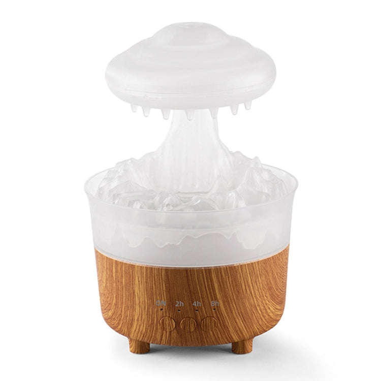 V50 Desktop Colorful Night Light Humidifier Wood Grain Water Drop Aroma Diffuser, Spec: US Plug(W...