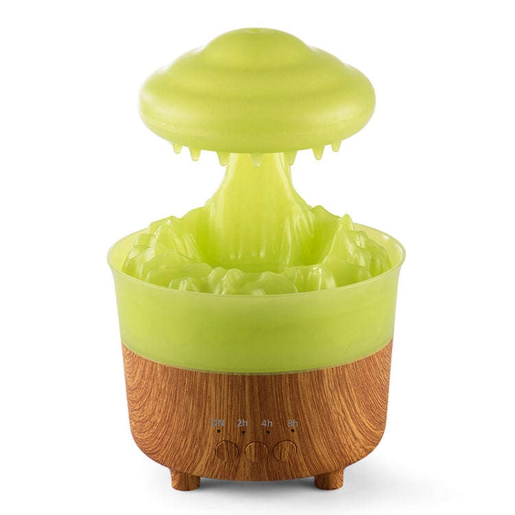 V50 Desktop Colorful Night Light Humidifier Wood Grain Water Drop Aroma Diffuser, Spec: EU Plug(G...