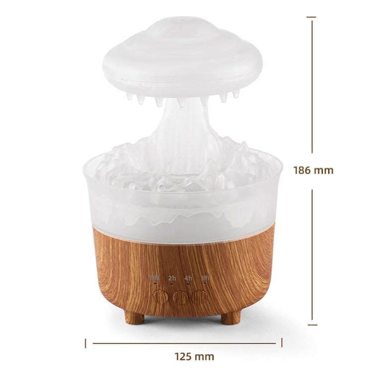 V50 Desktop Colorful Night Light Humidifier Wood Grain Water Drop Aroma Diffuser, Spec: AU Plug(G...