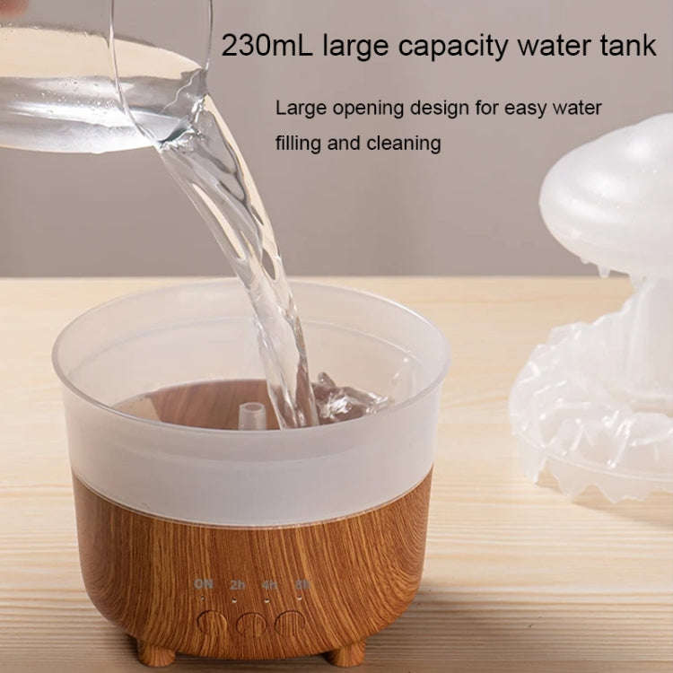 V50 Desktop Colorful Night Light Humidifier Wood Grain Water Drop Aroma Diffuser, Spec: US Plug(G...
