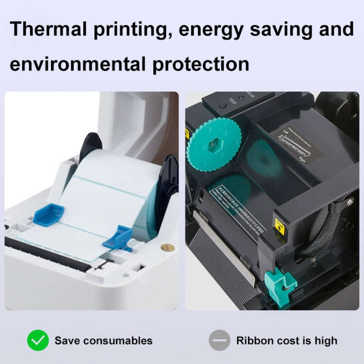 Xprinter XP-320B 80mm Thermal Barcode Supermarket Cashier Label Printer, Spec: USB(EU Plug)