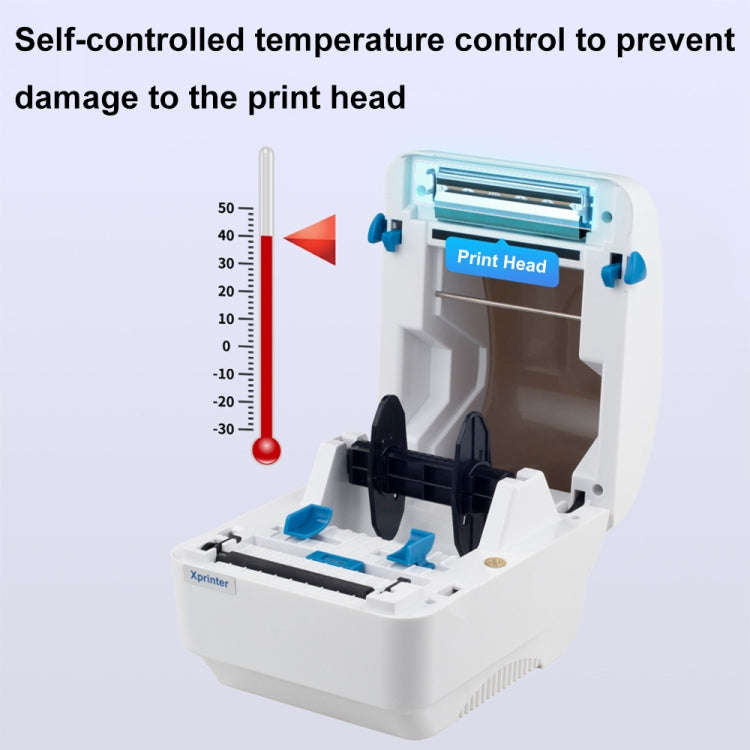 Xprinter XP-320B 80mm Thermal Barcode Supermarket Cashier Label Printer, Spec: USB(UK Plug)