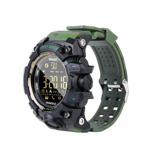 EX16S Sports Smart Watch IP67 Waterproof Outdoor Bluetooth Remote Pedemeter Long Standby (Camoufl...