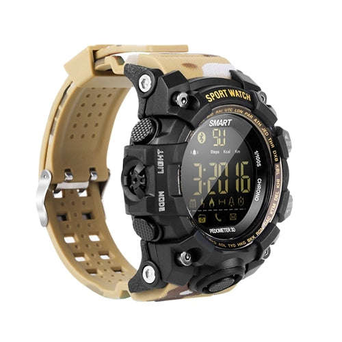 EX16S Sports Smart Watch IP67 Waterproof Outdoor Bluetooth Remote Pedemeter Long Standby (Camoufl...
