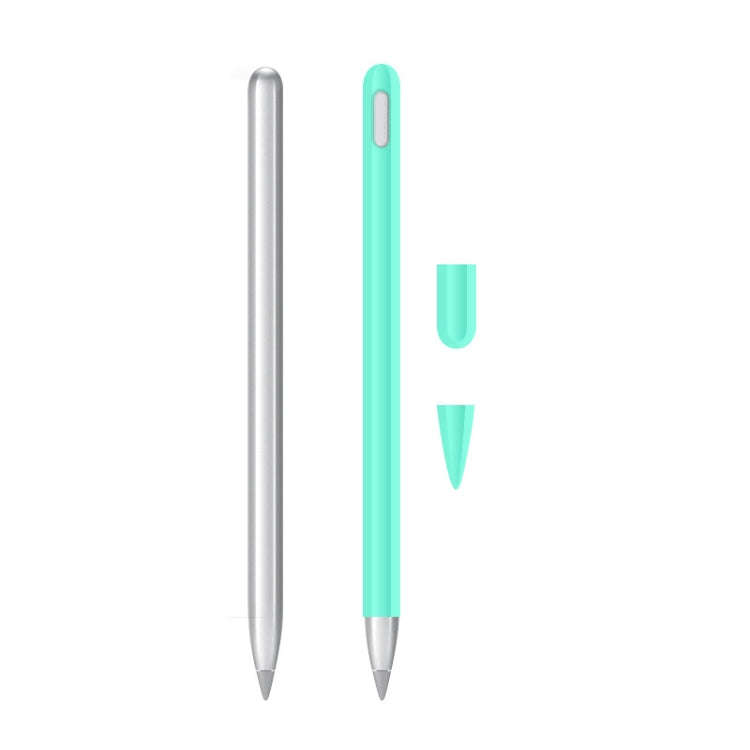 2 Sets 3 In 1 Stylus Silicone Protective Cover + Two-Color Pen Cap Set For Huawei M-Pencil(Mint G...