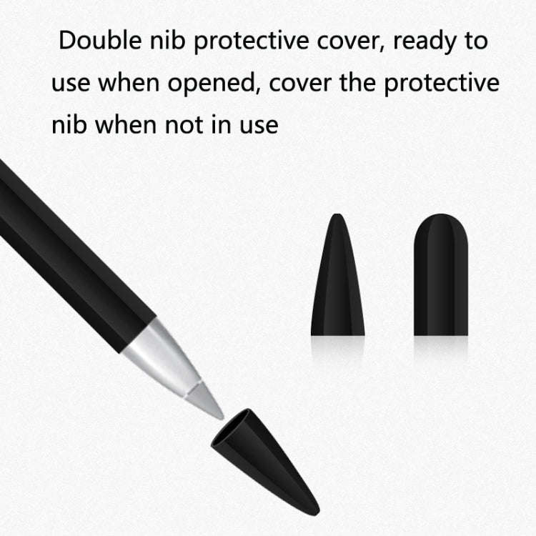 2 Sets 3 In 1 Stylus Silicone Protective Cover + Two-Color Pen Cap Set For Huawei M-Pencil(Orange)