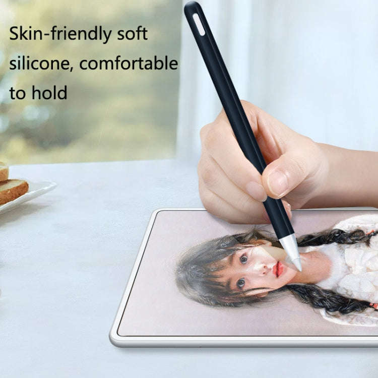 2 Sets 3 In 1 Stylus Silicone Protective Cover + Two-Color Pen Cap Set For Huawei M-Pencil(Orange)