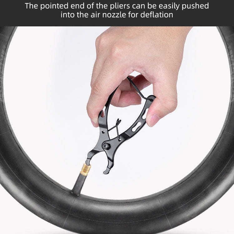 3 PCS Bicycle Mini Chain Fast Release Magic Buckle Pliers Two-Way Bayonet Disassembly Pliers(Black)
