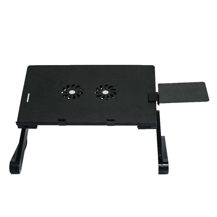 T8 Aluminum Alloy Folding & Lifting Laptop Desk Office Desk Heightening Bracket with Fan & Mouse ...