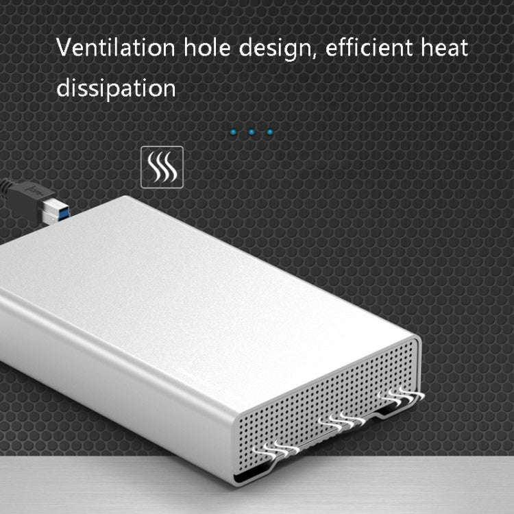 Blueendless U35Q 3.5 Inch Full Metal Mobile Hard Disk Box Type-C/Usb3.0 SATA Serial Desktop PC Ex...