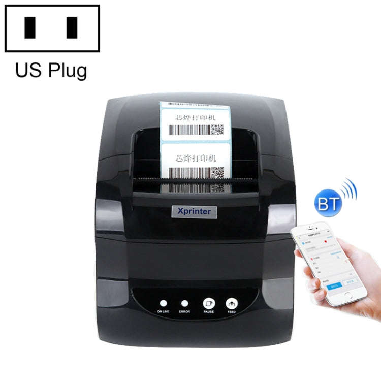 Xprinter XP-365B 80mm Thermal Label Printer Clothing Tag Supermarket Barcode Printer, Plug: US Pl...