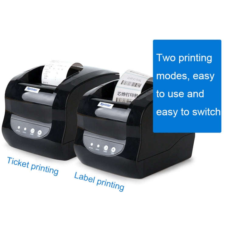 Xprinter XP-365B 80mm Thermal Label Printer Clothing Tag Supermarket Barcode Printer, Plug: US Pl...