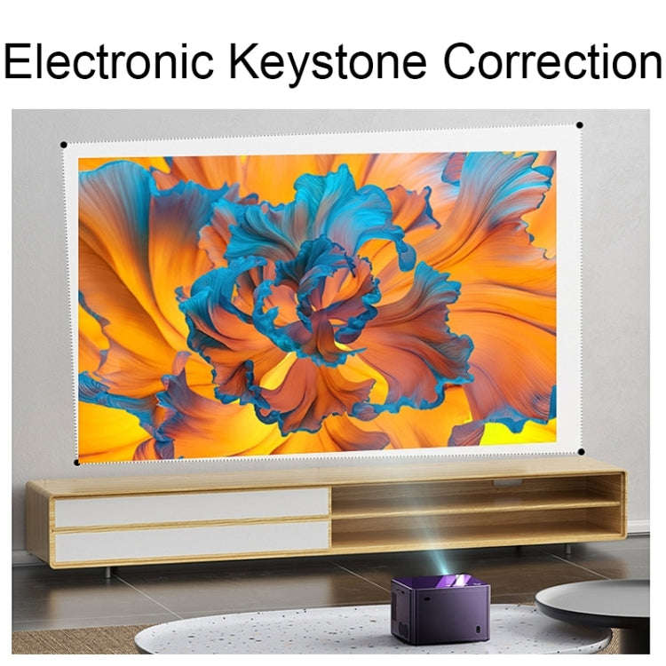 K1 1080P HD Motorized Focus Projector Home 5G Dual-Band WiFi Wireless Projector(EU Plug)