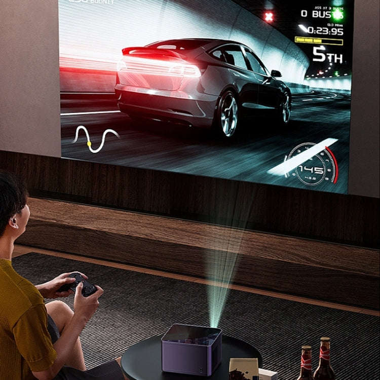 K1 1080P HD Motorized Focus Projector Home 5G Dual-Band WiFi Wireless Projector(EU Plug)