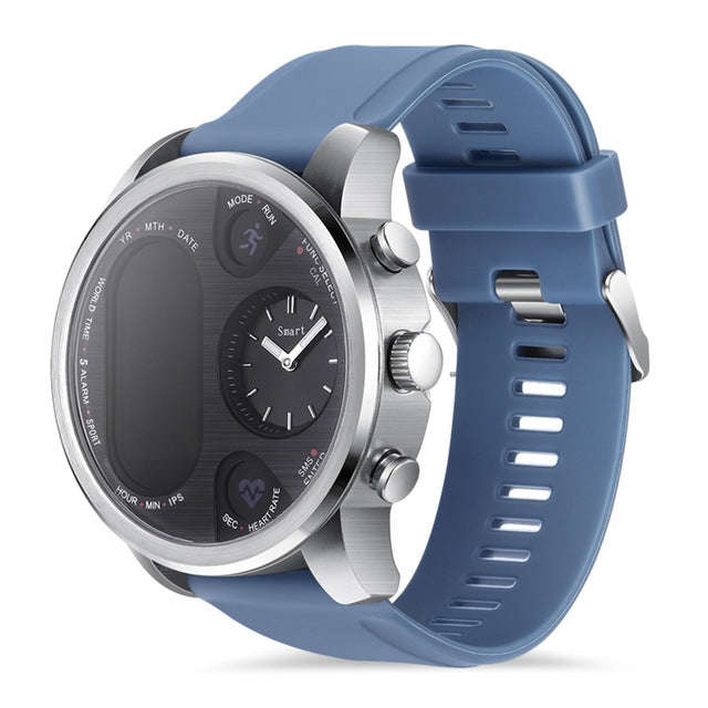 T3 Dual Display Smart Watch For Men IP68 Waterproof Fitness Bracelet 15 Days Standby Business Sma...
