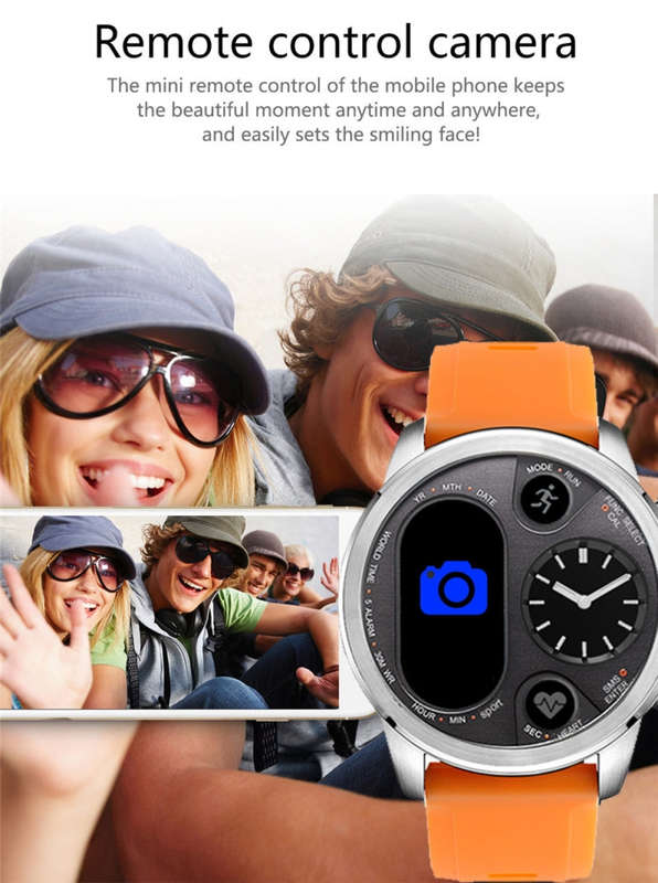 T3 Dual Display Smart Watch For Men IP68 Waterproof Fitness Bracelet 15 Days Standby Business Sma...