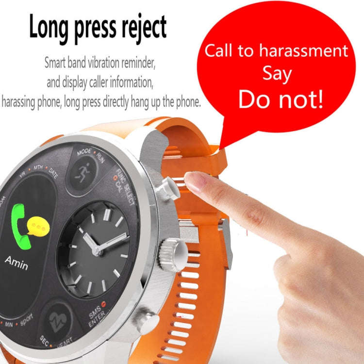 T3 Dual Display Smart Watch For Men IP68 Waterproof Fitness Bracelet 15 Days Standby Business Sma...