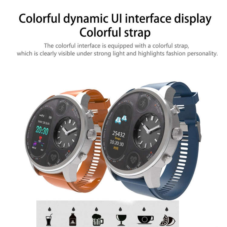 T3 Dual Display Smart Watch For Men IP68 Waterproof Fitness Bracelet 15 Days Standby Business Sma...