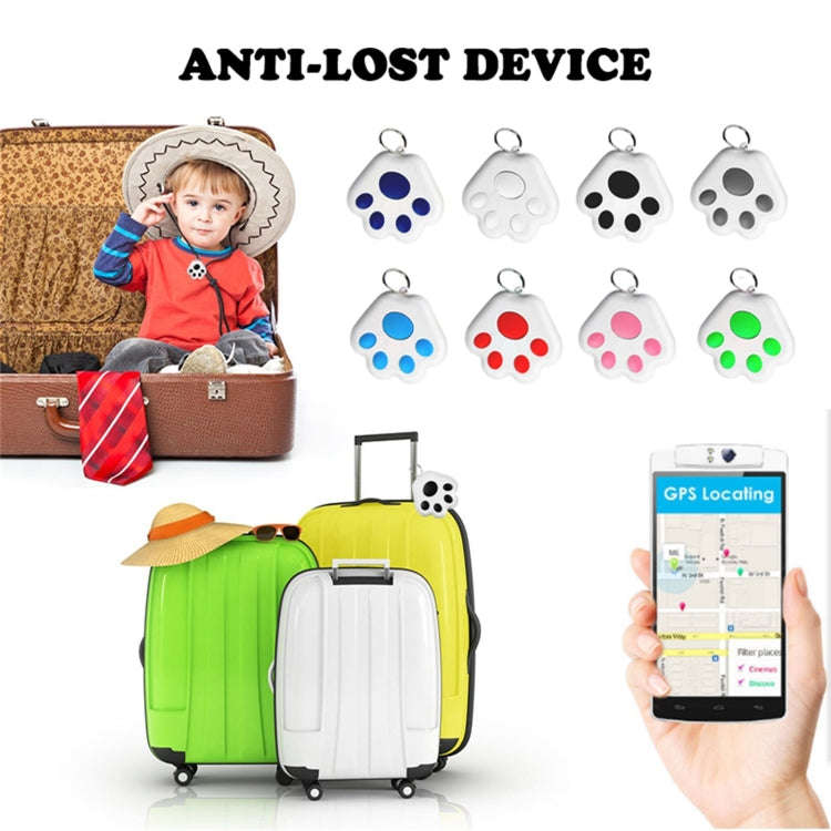 2 PCS HYC-09 Dog Paw Bluetooth Anti-Lost Device Pet Tracking Locator Keychain Smart Search Two-Wa...