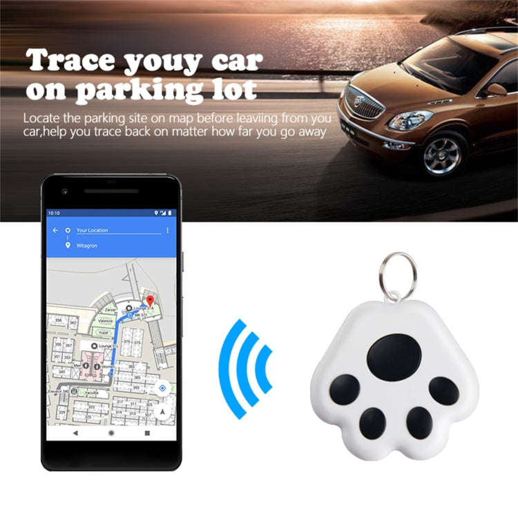 2 PCS HYC-09 Dog Paw Bluetooth Anti-Lost Device Pet Tracking Locator Keychain Smart Search Two-Wa...