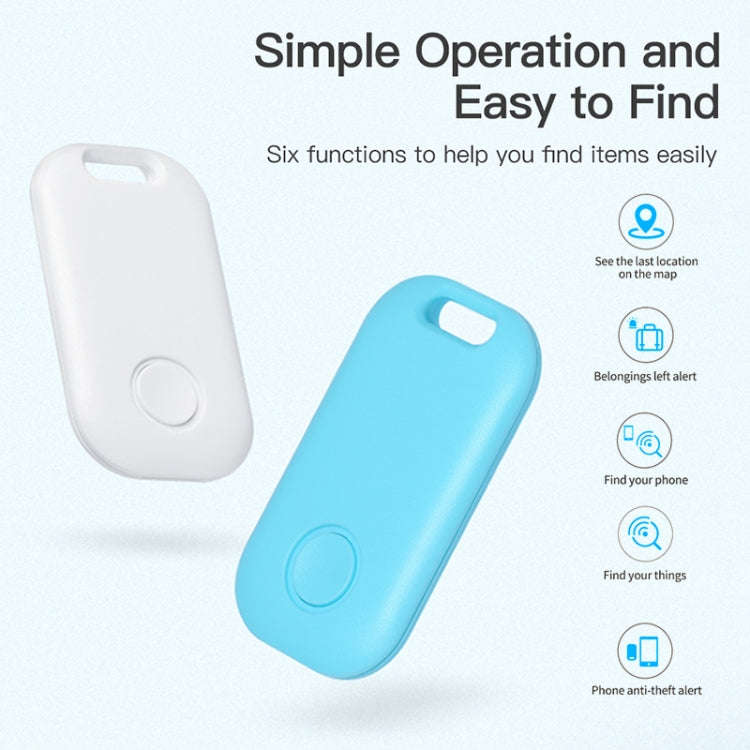 2 PCS S6 Square Bluetooth Anti-Lost Device Key Luggage Tracking Device Two-Way Alarm(Black)