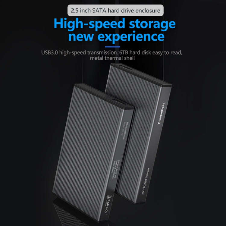 Blueendless 2.5 inch Mobile Hard Disk Box SATA Serial Port USB3.0 Free Tool SSD, Style: MR23F -A ...