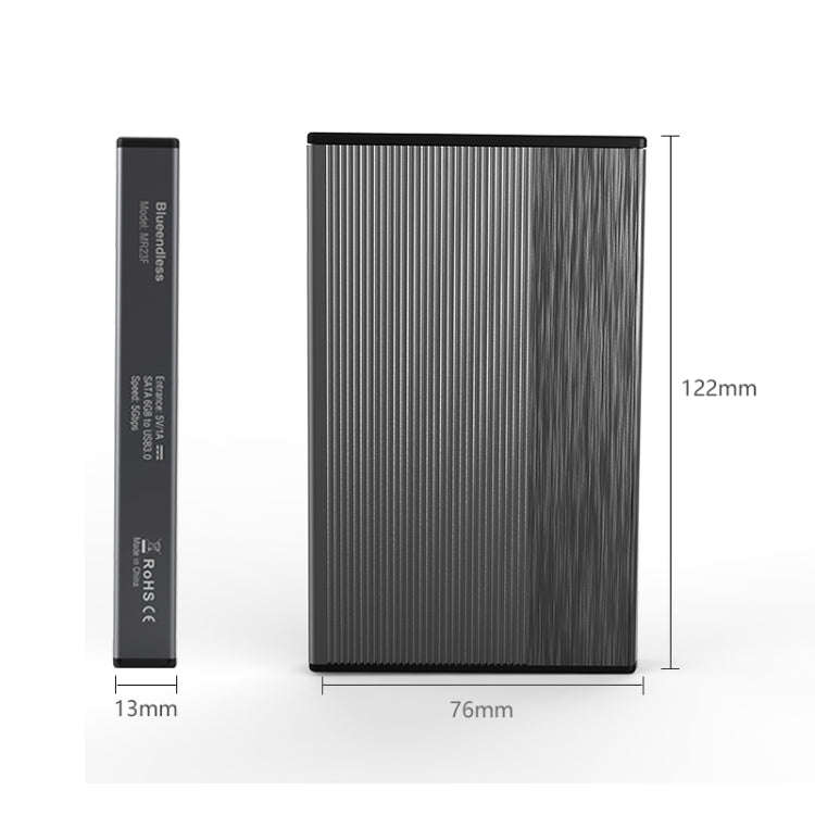 Blueendless 2.5 inch Mobile Hard Disk Box SATA Serial Port USB3.0 Free Tool SSD, Style: MR23G -A ...