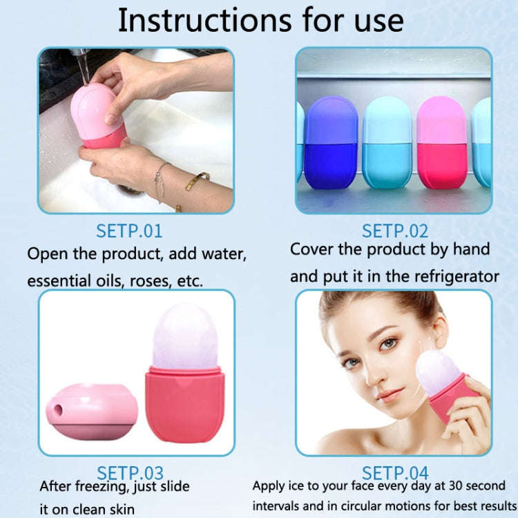 Massage Ice Tray Eye Bags Arms And Thighs Ice Pack Ice Tray, Color Classification: Capsule Blue
