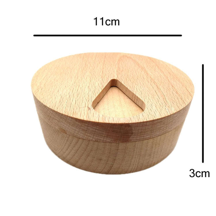 Wooden 7-Compartment Medicine Box Kitchen Storage Container(11x11x3cm)