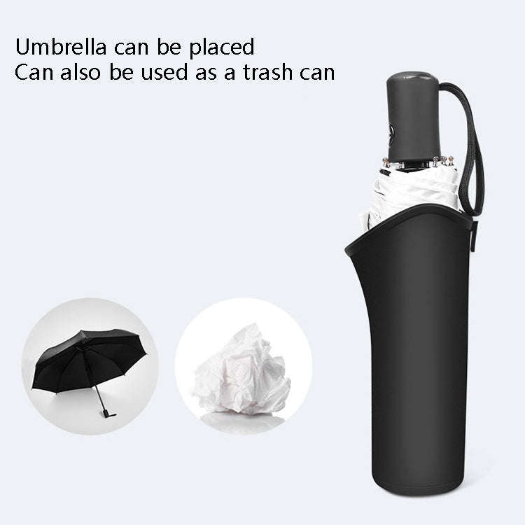 Car Umbrella Holder Waterproof Storage Bucket With Hook Clip(Black)