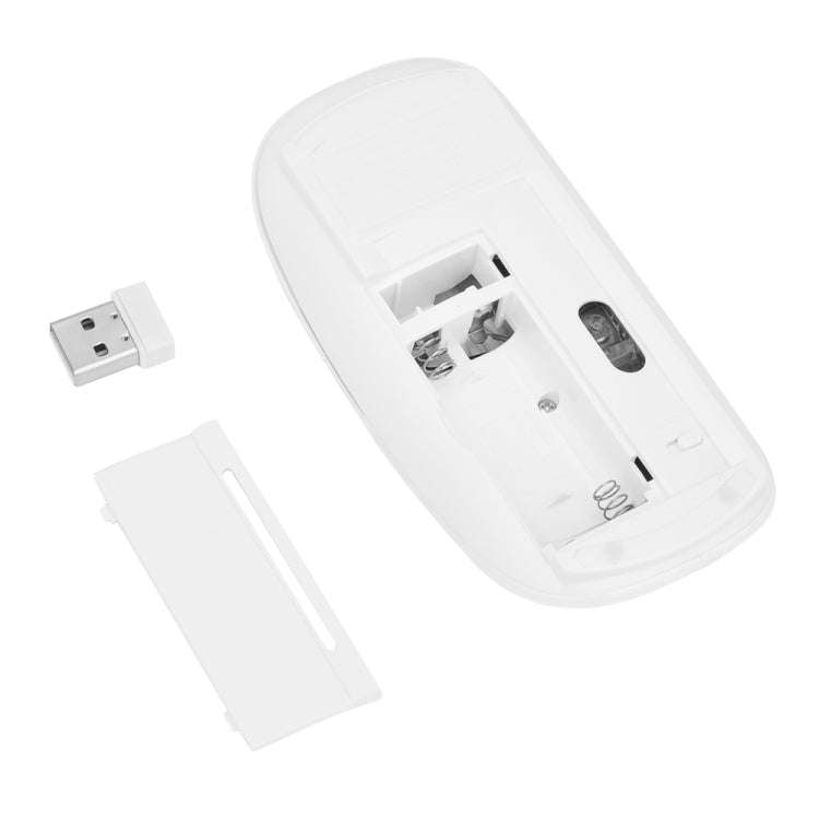 MF-822 2.4G Wireless Mouse 4 Keys Mute Office Ultra-Thin Mouse(Black)