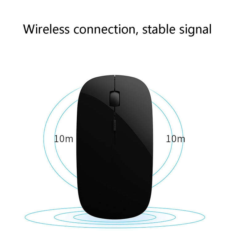 MF-822 2.4G Wireless Mouse 4 Keys Mute Office Ultra-Thin Mouse(Black)