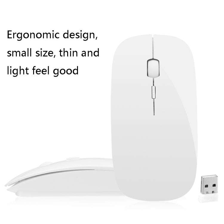 MF-822 2.4G Wireless Mouse 4 Keys Mute Office Ultra-Thin Mouse(Black)