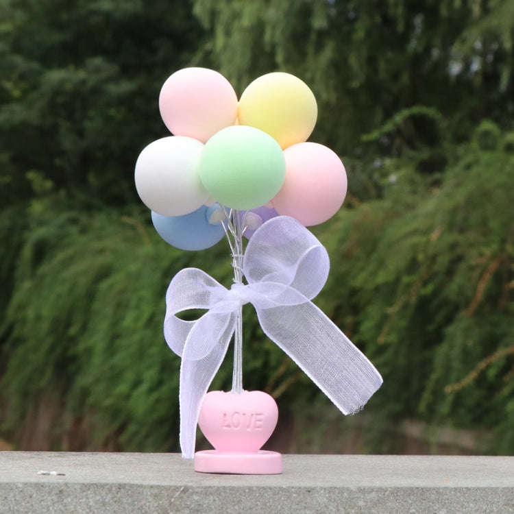 6 PCS Car Ornaments Love Balloon Personality Macaron Color Car Ornament(Colorful)