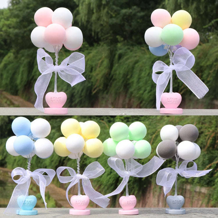6 PCS Car Ornaments Love Balloon Personality Macaron Color Car Ornament(Colorful)