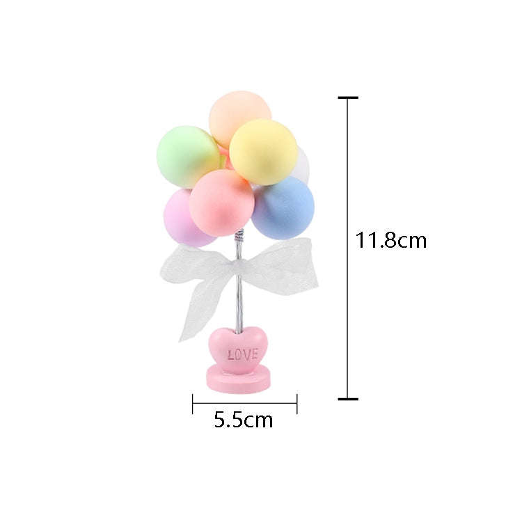 6 PCS Car Ornaments Love Balloon Personality Macaron Color Car Ornament(Colorful)