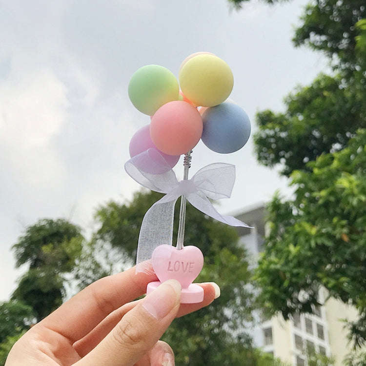 6 PCS Car Ornaments Love Balloon Personality Macaron Color Car Ornament(Gray White)