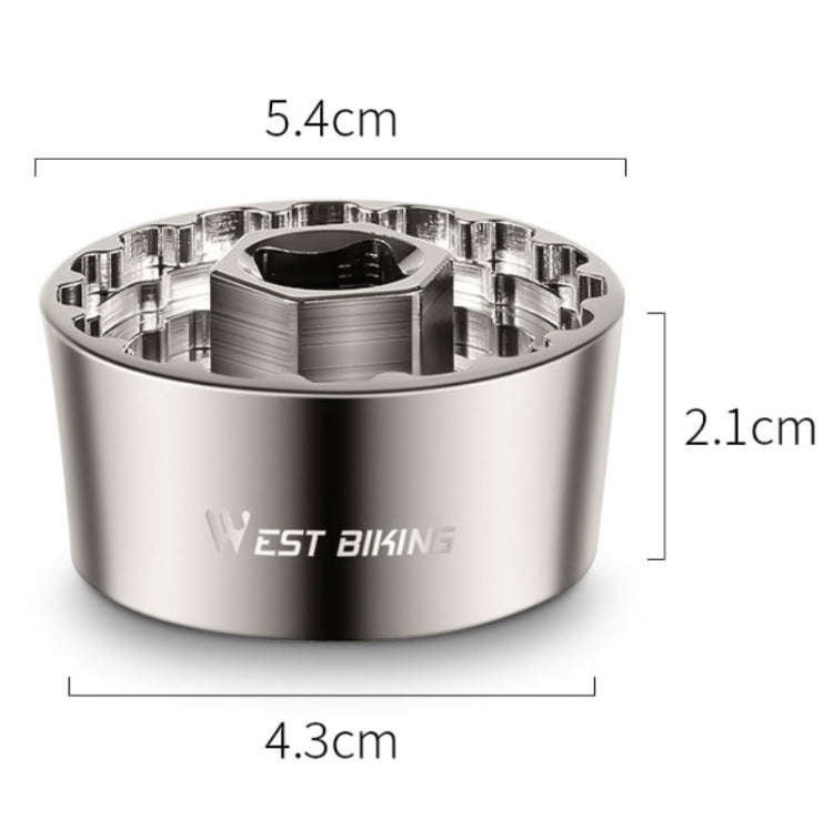 WEST BIKING YP0719253 5 in 1 44MM Bicycle Bottom Brackets Repair Tool(Silver)
