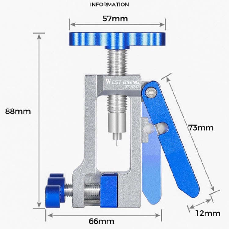 WEST BIKING YP0719252 Bicycle Oil Needle Installation Tool Cycling Tubing Jack Repair Tool(Silver...