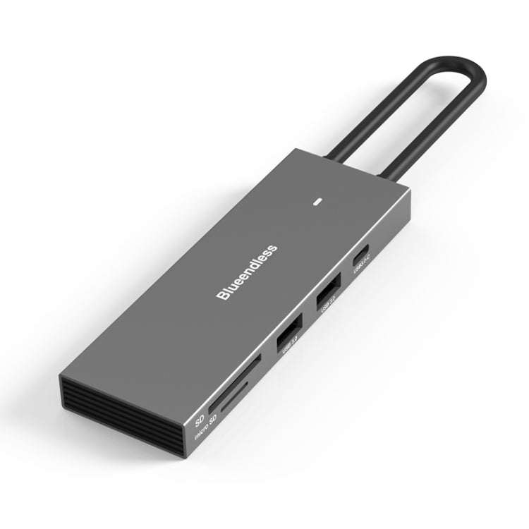 Blueendless 4K60Hz + Data Port Type-C Docking Station USB3.0 Splitter, Spec: 7-in-1 Card Reading ...