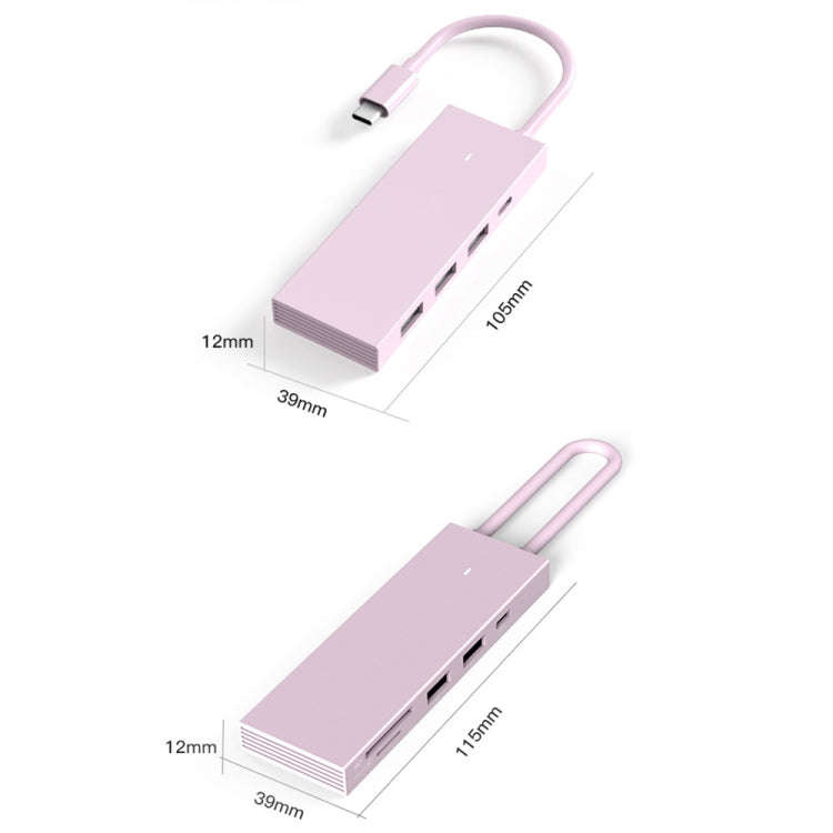 Blueendless 4K60Hz + Data Port Type-C Docking Station USB3.0 Splitter, Spec: 7-in-1 Card Reading ...