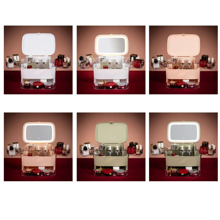 Cosmetic Storage Box Dustproof Skin Care Products Desktop Shelf, Colour: Pink Large Ordinary Model